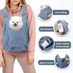 Adjustable front-facing pet travel backpack with removable bottom safety device, suitable for cats, dogs, and rabbits. Ideal for travel, camping, and hiking