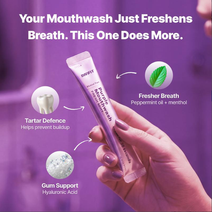 DIVIFIT Mouthwash - Sachets 20 Pack - Peroxide-Free - Alcohol Free - Vegan Mint