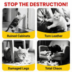 【Buy 1, Get Free Toy Mouse!】Cute Cat Scratcher Mat Kawaii Wall Protector Self-Adhesive Felt Scratch Pad for Indoor Cats