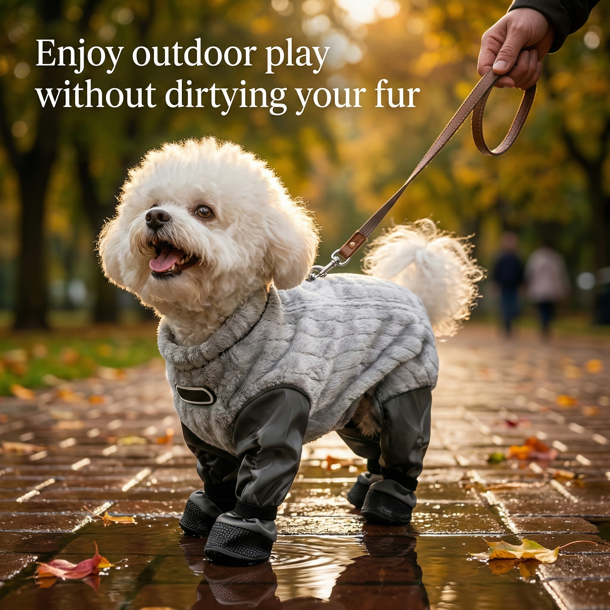 🐾 All-In-One Winter Adventure Dog Suit: Waterproof Coat + Cozy Flannel + Built-In Snow Boots