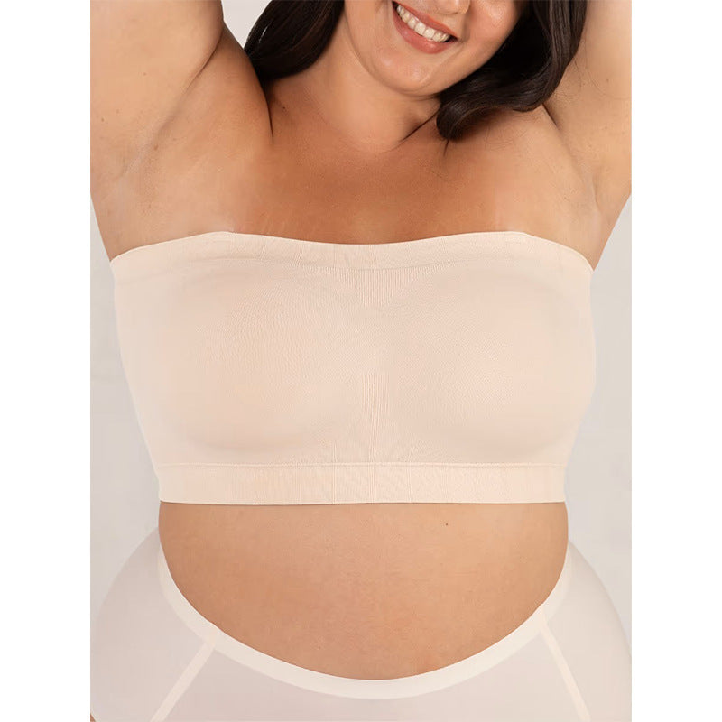 Clinclii Convertible Strapless Bandeau Bra with Wireless Comfort, Anti-Slip Grip & Removable Straps Fit Outfits