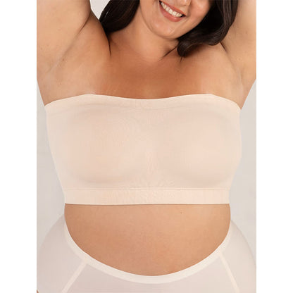 Clinclii Convertible Strapless Bandeau Bra with Wireless Comfort, Anti-Slip Grip & Removable Straps Fit Outfits