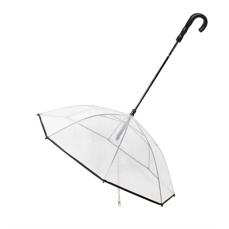 Transparent pet umbrella leash: Keep pets dry during walks.
