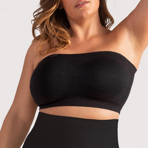 Clinclii Convertible Strapless Bandeau Bra with Wireless Comfort, Anti-Slip Grip & Removable Straps Fit Outfits