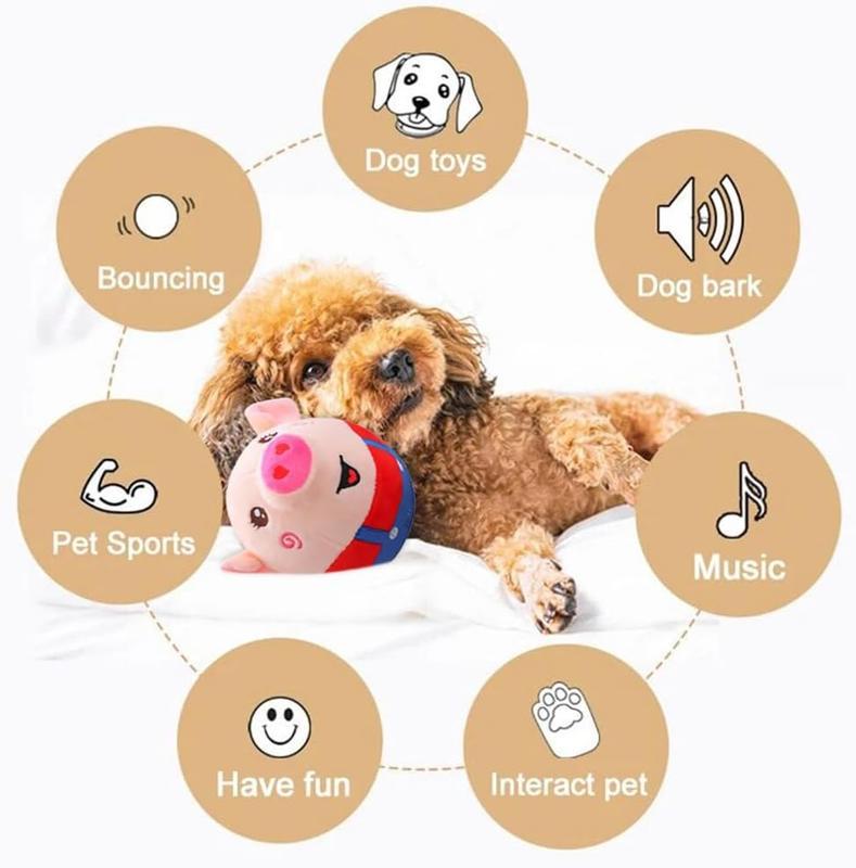 Active Moving Plush Toy Smart Interactive Toy USB Rechargeable Washable 120 Music
