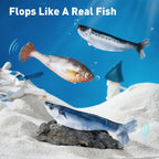 Realistic Flopping Fish Cat Toys, 3 Pack, Interactive Cat toys for All Breeds