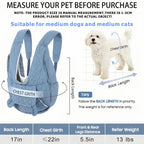 Adjustable front-facing pet travel backpack with removable bottom safety device, suitable for cats, dogs, and rabbits. Ideal for travel, camping, and hiking