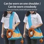 🦁 Lion-Themed Cat & Small Dog Shoulder Carrier Bag