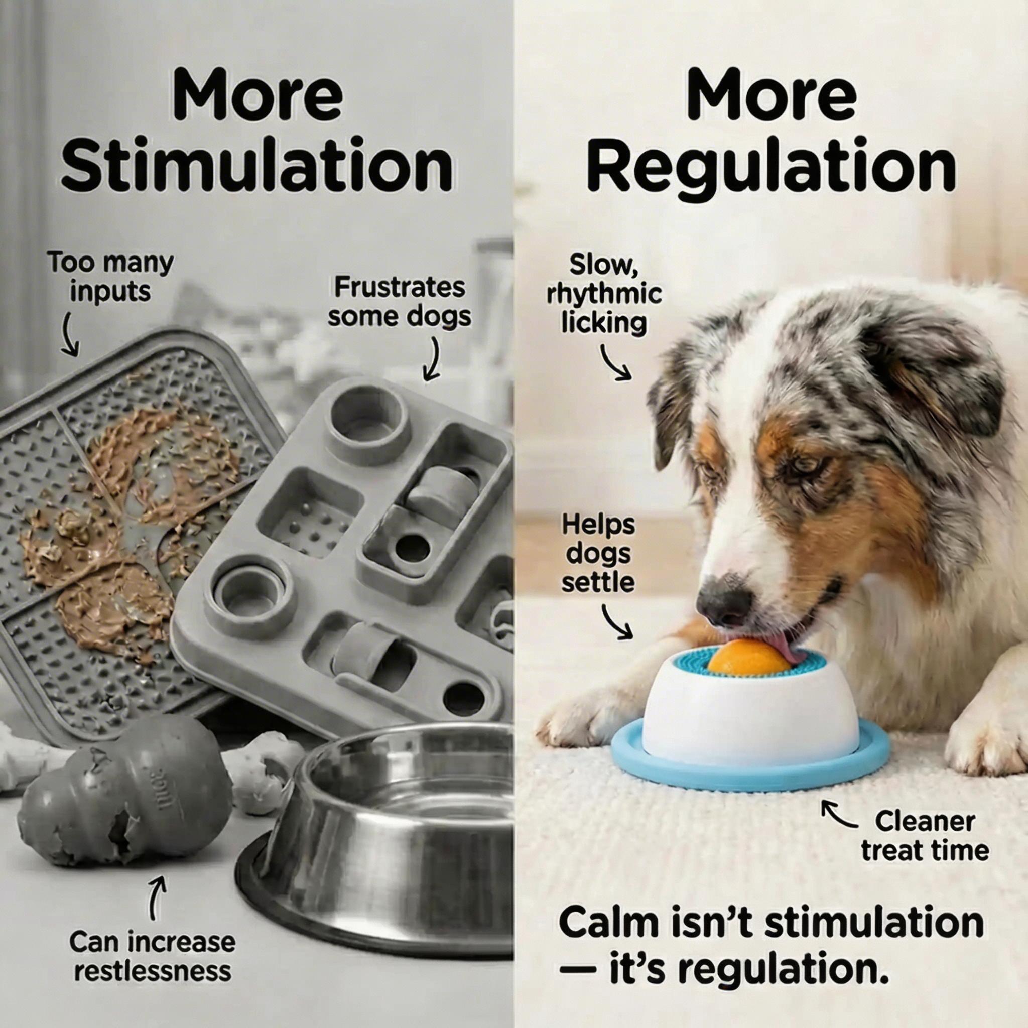Calming Lick Bowl for Dogs – Anxiety Relief Slow Feeder with Non-Slip Base & Freezable Treat Reservoir