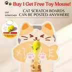 【Buy 1, Get Free Toy Mouse!】Cute Cat Scratcher Mat Kawaii Wall Protector Self-Adhesive Felt Scratch Pad for Indoor Cats